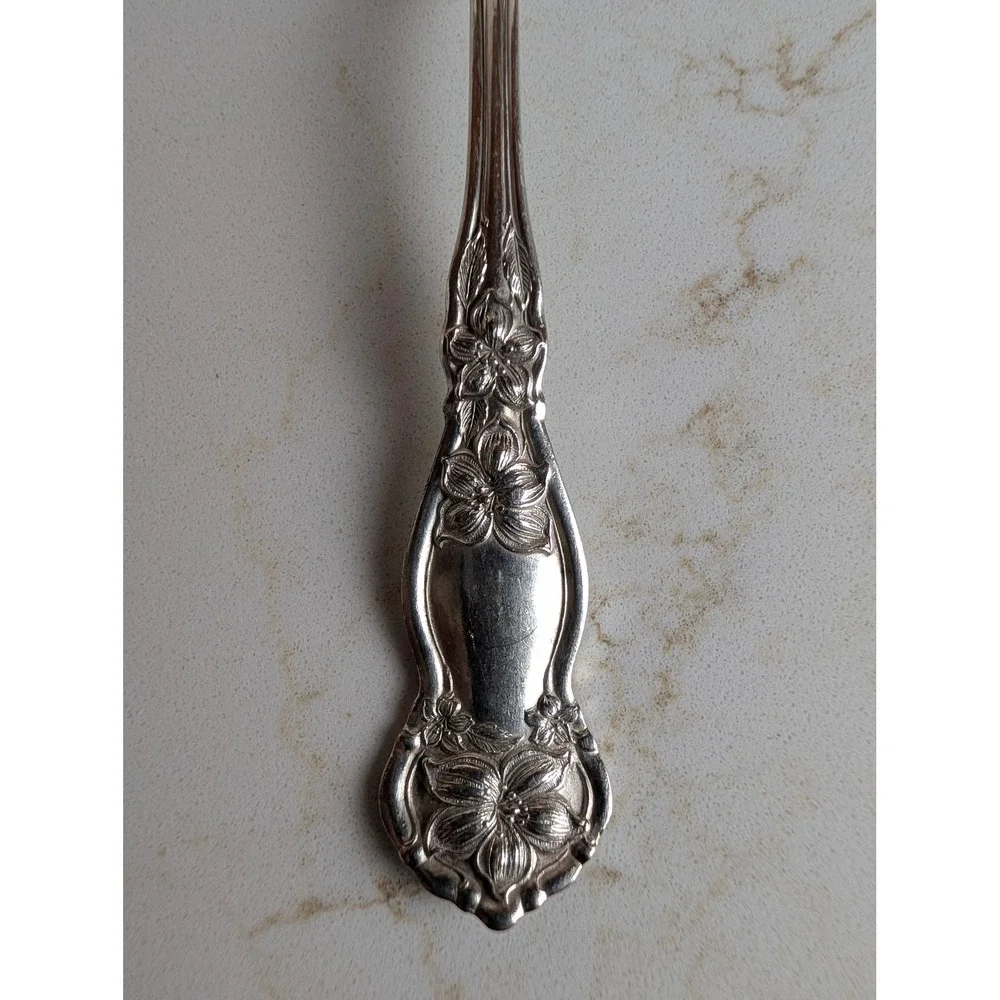 Wm Rogers & Son Silver Plate Teaspoons 1910 Orange Blossom Floral Set of 4